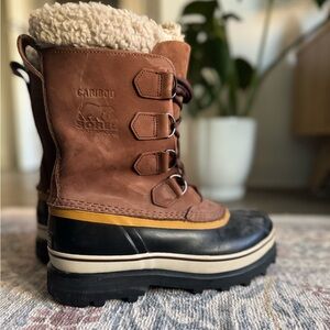 Sorel Caribou Brown and Black Winter Boots